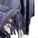 Peter James Pure New Wool Celtic Pattern Cape with Fringe Black and Purple