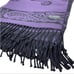 Peter James Pure New Wool Celtic Pattern Cape with Fringe Black and Purple