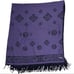 Peter James Pure New Wool Celtic Pattern Cape with Fringe Black and Purple