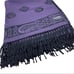 Peter James Pure New Wool Celtic Pattern Cape with Fringe Black and Purple