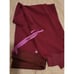 FIGS Women's Set Maroon Catarina One-pocket top & High Waisted Zamora Pants Set