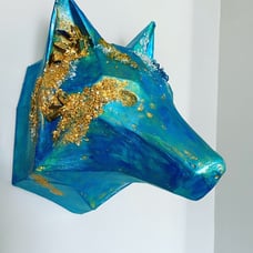 Crystal wolf head