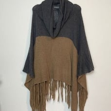 Wooden Ships Mohair and Wool Blend Poncho OS