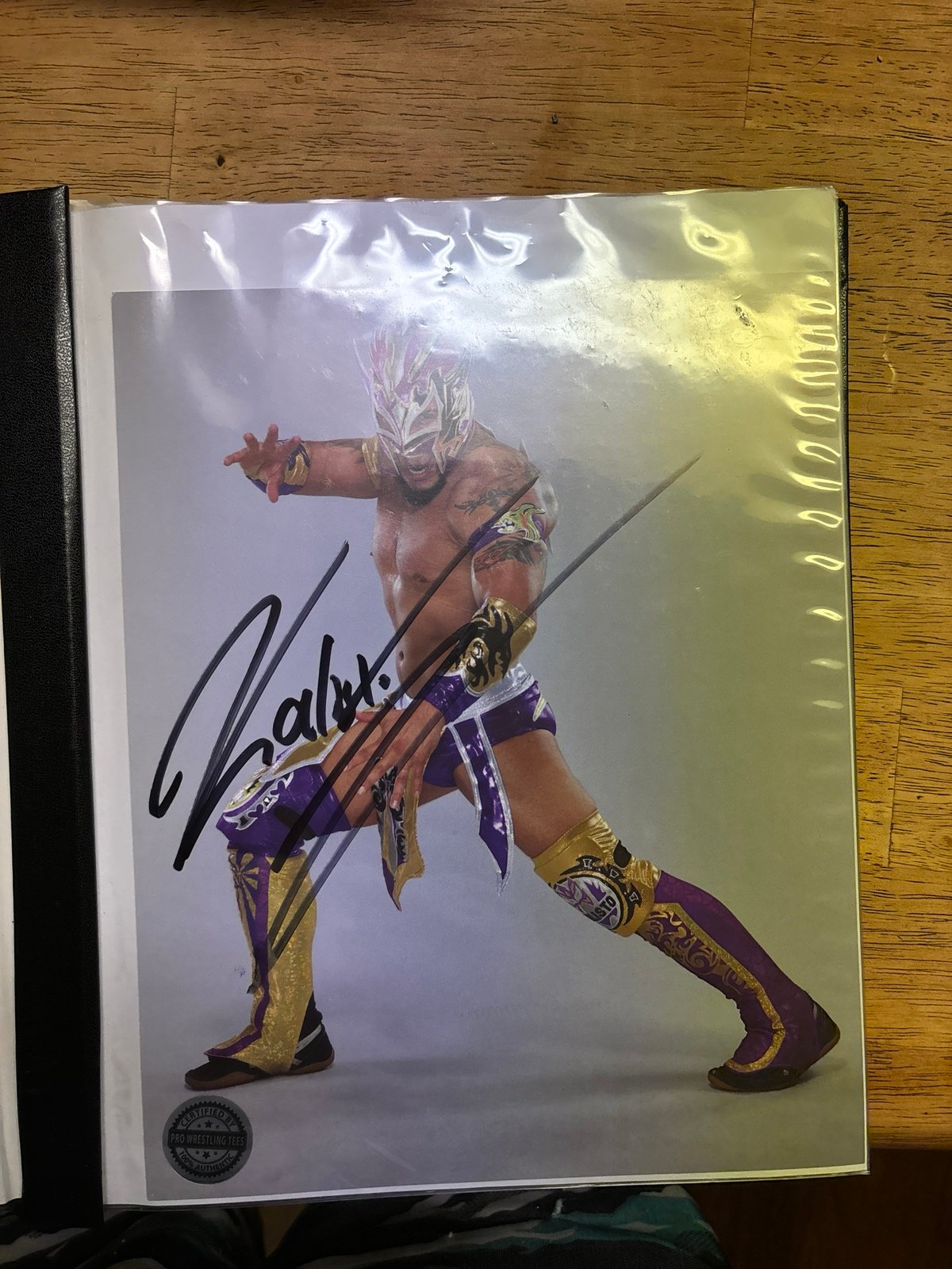 Authentic wrestling autographs