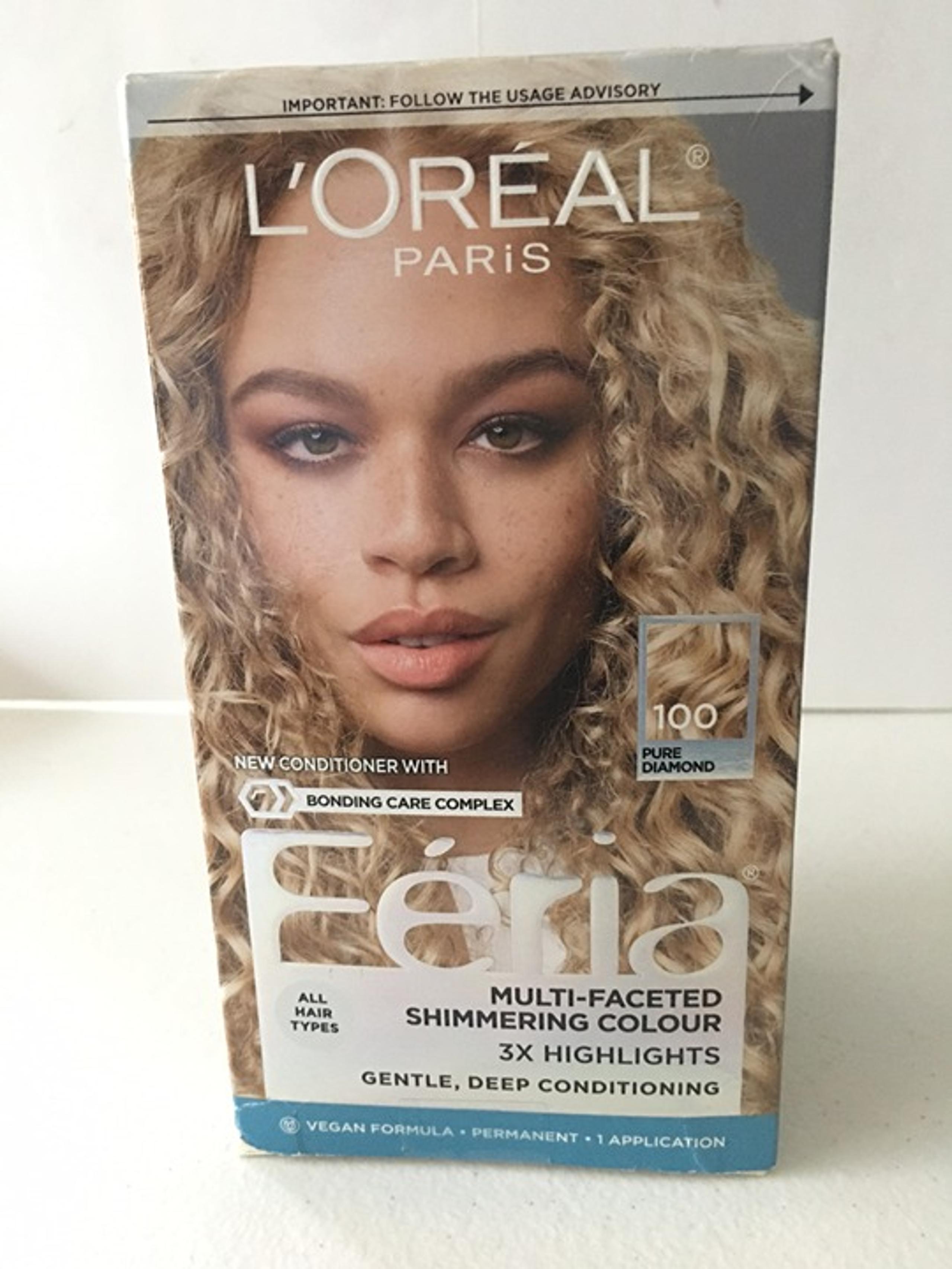 L'oreal FERIA Permanent Hair Color Dye Hi Lift Blond In 100 Pure Diamond