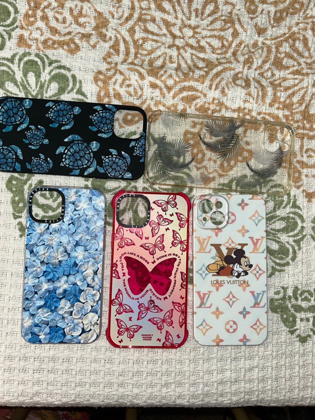 Lot of five iPhone 14 plus cases