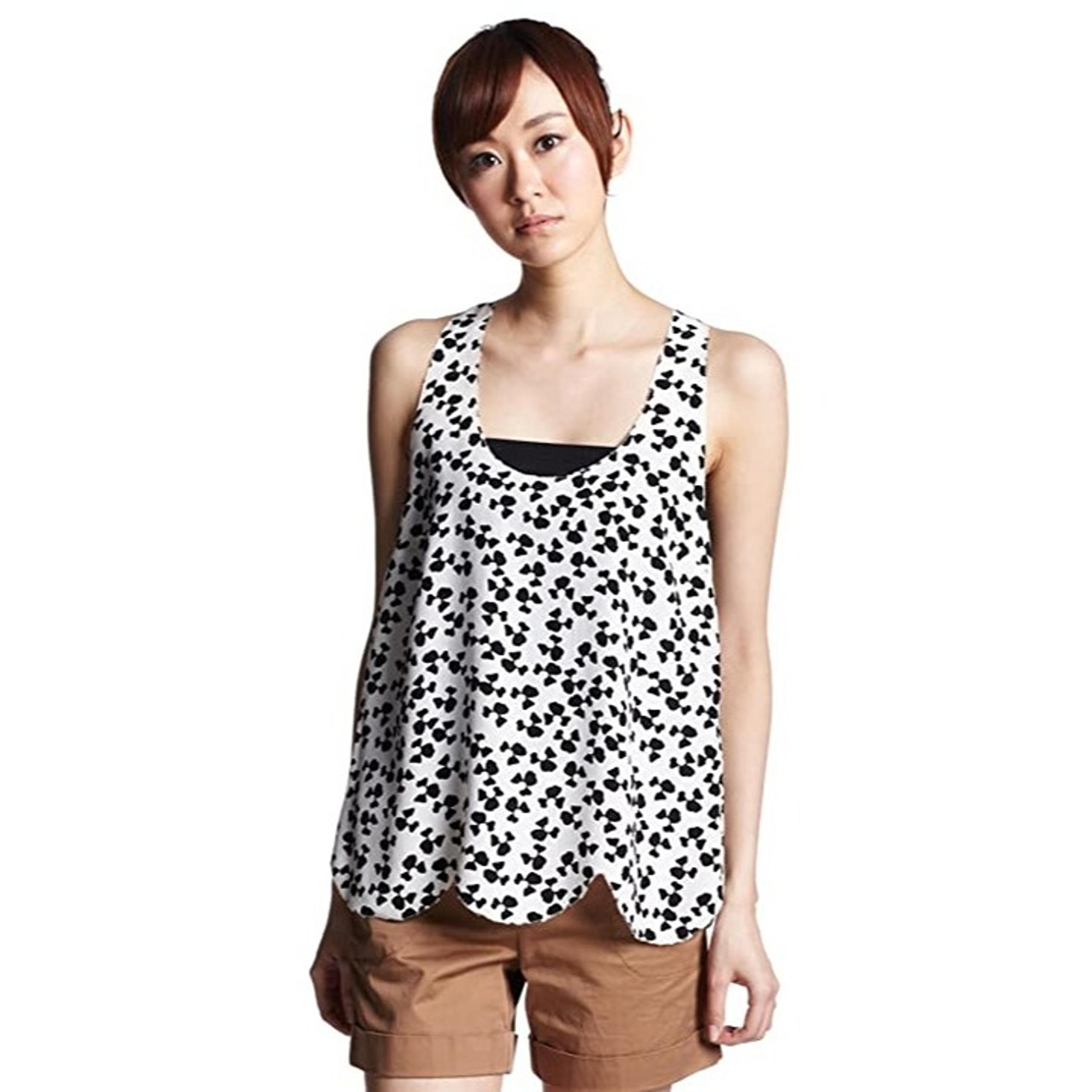 Joie Womens XS White Floral Scallop Hem Sleeveless Scoop Neck Hana Silk Tank Top