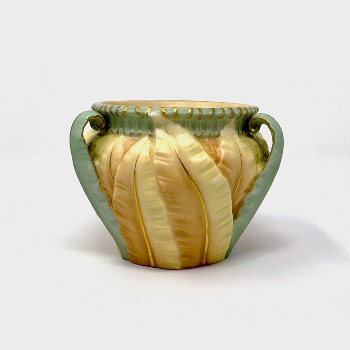 Miniature Royal Worcester Blush Ivory Jardiniere