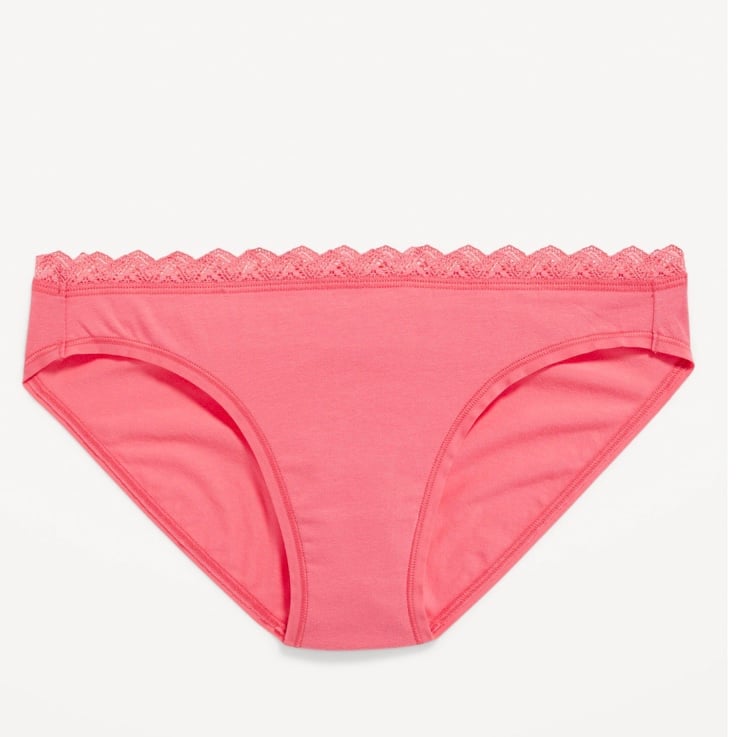 NWT OLD NAVY BUDLE 3 Mid-Rise Lace-Trimmed Bikini Underwear COLOR Daylily SIZE