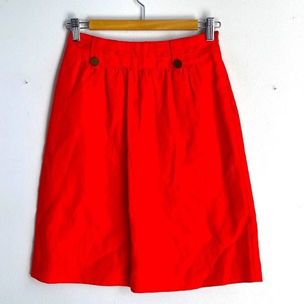 Tory Burch 100% linen hi rise A line skirt sz 4