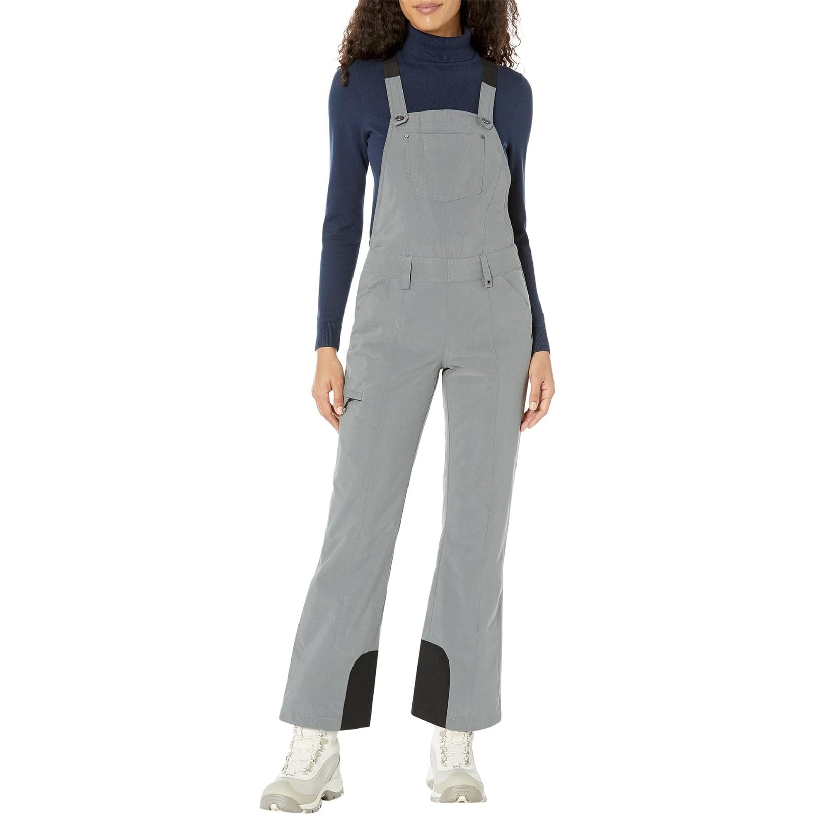 Obermeyer Size 2 S Gray/Denim Black Malta Ski Snow Bib Overalls Insulated HR2-75