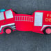 I Want To be A Fireman 3D Firetruck Child Plush Costume Sz 3-7 Yrs Lights/Sound