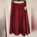 Marciano By Guess Pleated Shimmering Burgundy Skirt Size 6