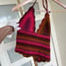 Anna Sui crochet neon top with lace tie back