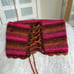 Anna Sui crochet neon top with lace tie back