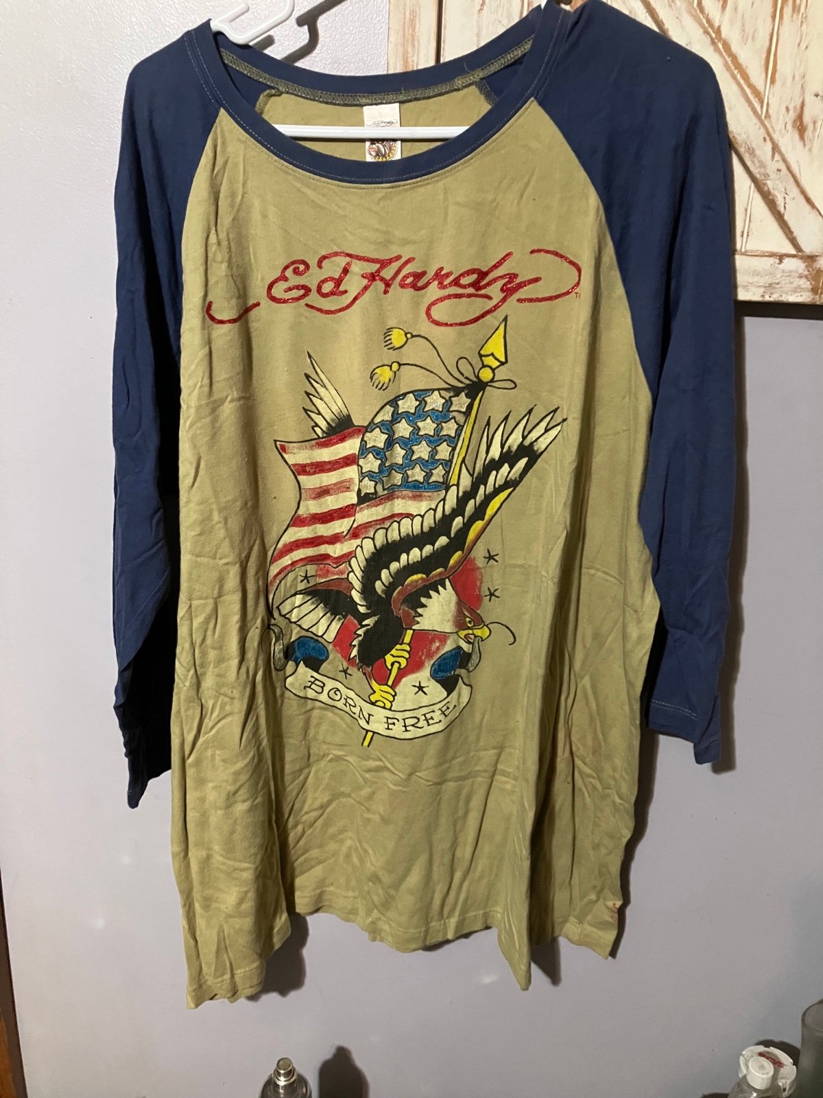 Vintage Ed Hardy Born Free Eagle men’s XXL
