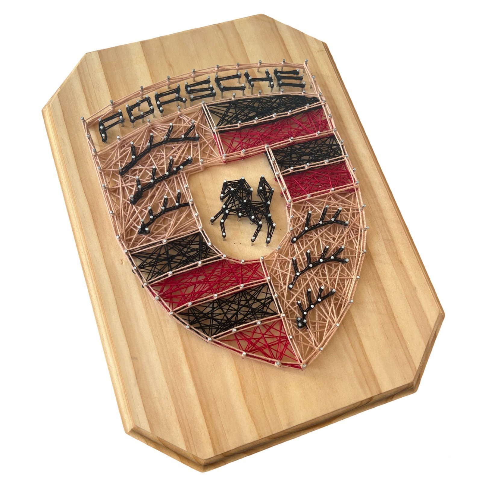 Handmade Porsche String Art Logo Decor Gift