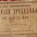 Engelsk Spraklara for Menige Man, Swedish Book 1910. Over a hundred years old.