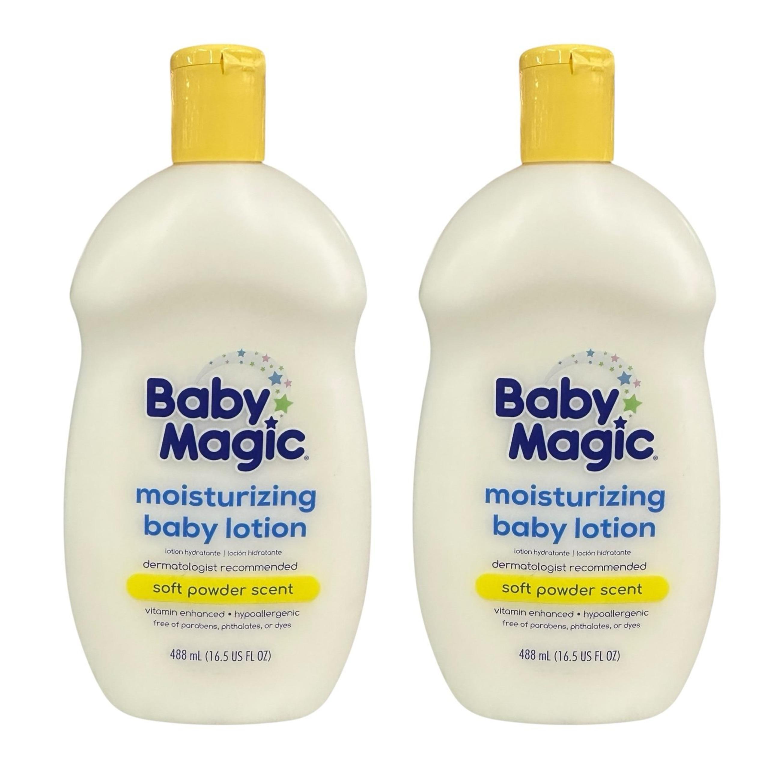 2X Baby Magic Moisturizing Baby Lotion Soft Powder Scent 16.5 fl oz NEW