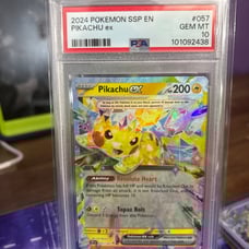 2024 POKEMON SSP EN-SURGING SPARKS #057 PIKACHU EX PSA 10