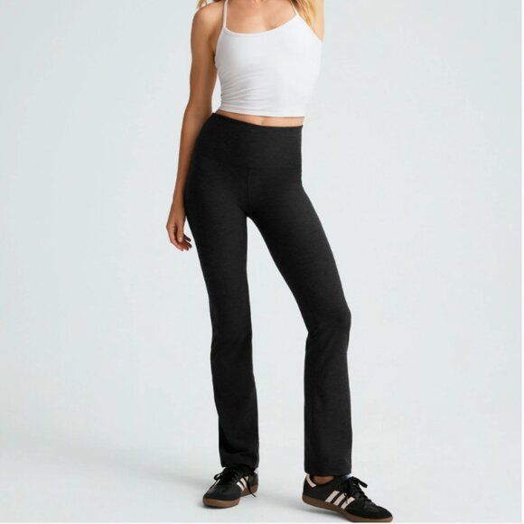 Beyond Yoga Spacedye Practice High Waisted Bootcut Pant Darkest Night