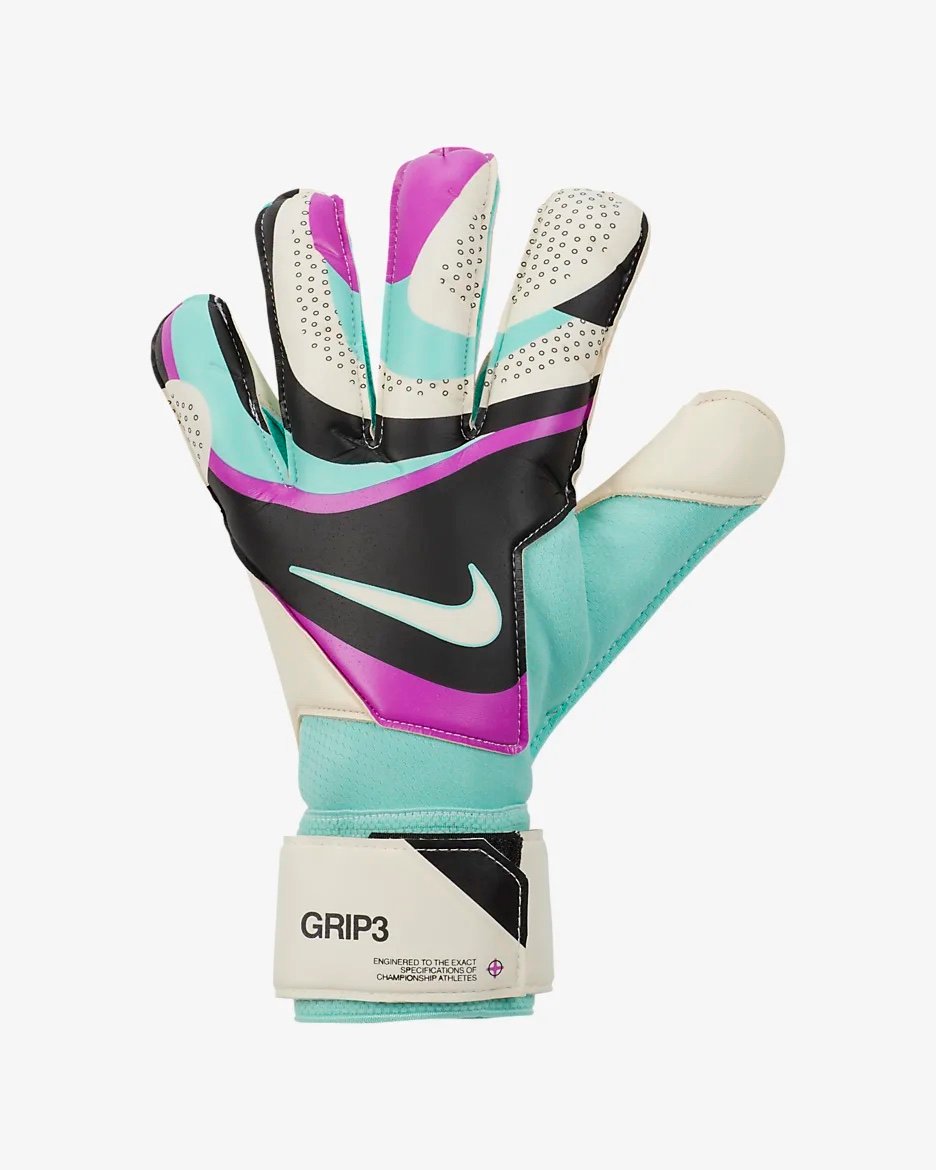 Nike GK Grip 3 Goalkeeper Gloves Soccer Football Size 8 FB2998-010