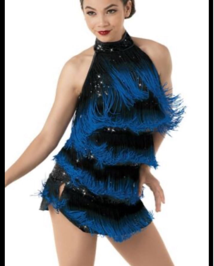 Weissman blue black jazz costume adult small