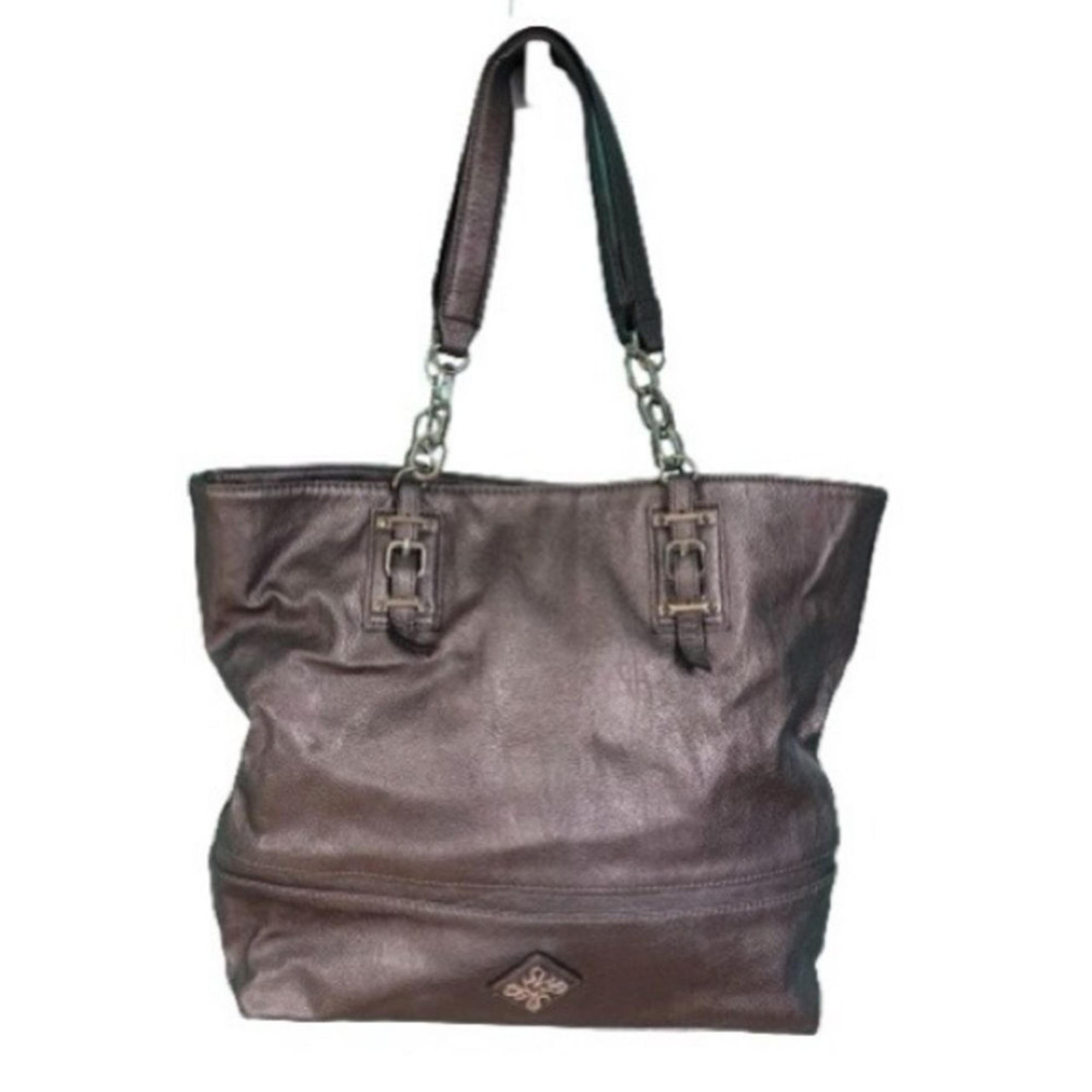 Simply Vera Vera Wang Gray Faux Leather Tote Bag