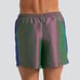 90s Vintage Surf Style Iridescent Shorts Elastic Waist Drawstring Size Large