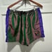 90s Vintage Surf Style Iridescent Shorts Elastic Waist Drawstring Size Large