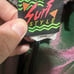 90s Vintage Surf Style Iridescent Shorts Elastic Waist Drawstring Size Large