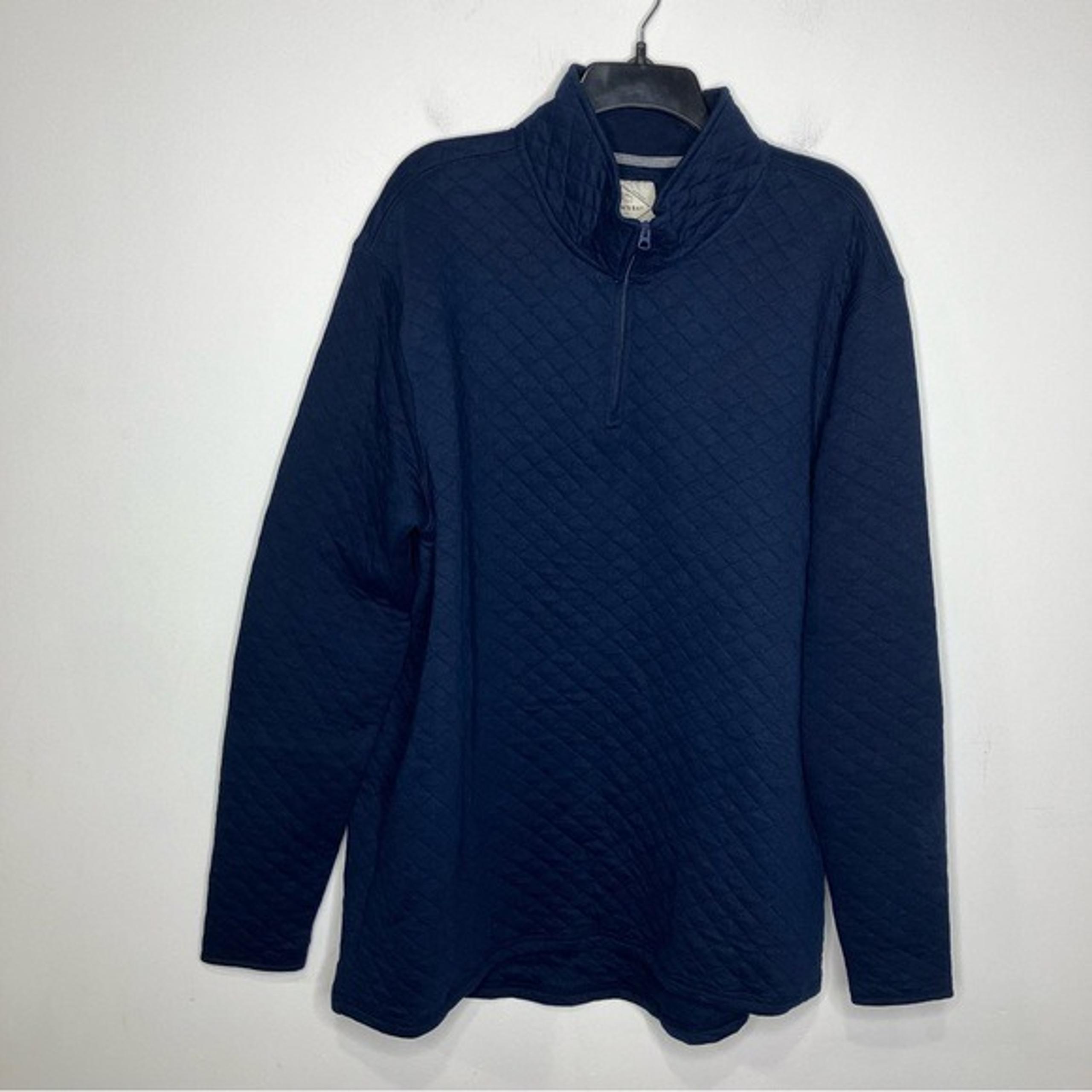 NWT St. John’s Bay navy blue quilted quarter zip pullover size XL
