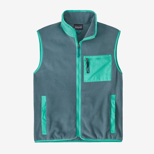 Patagonia Men's Synchilla® Fleece Vest Size L Gray Blue Turquoise