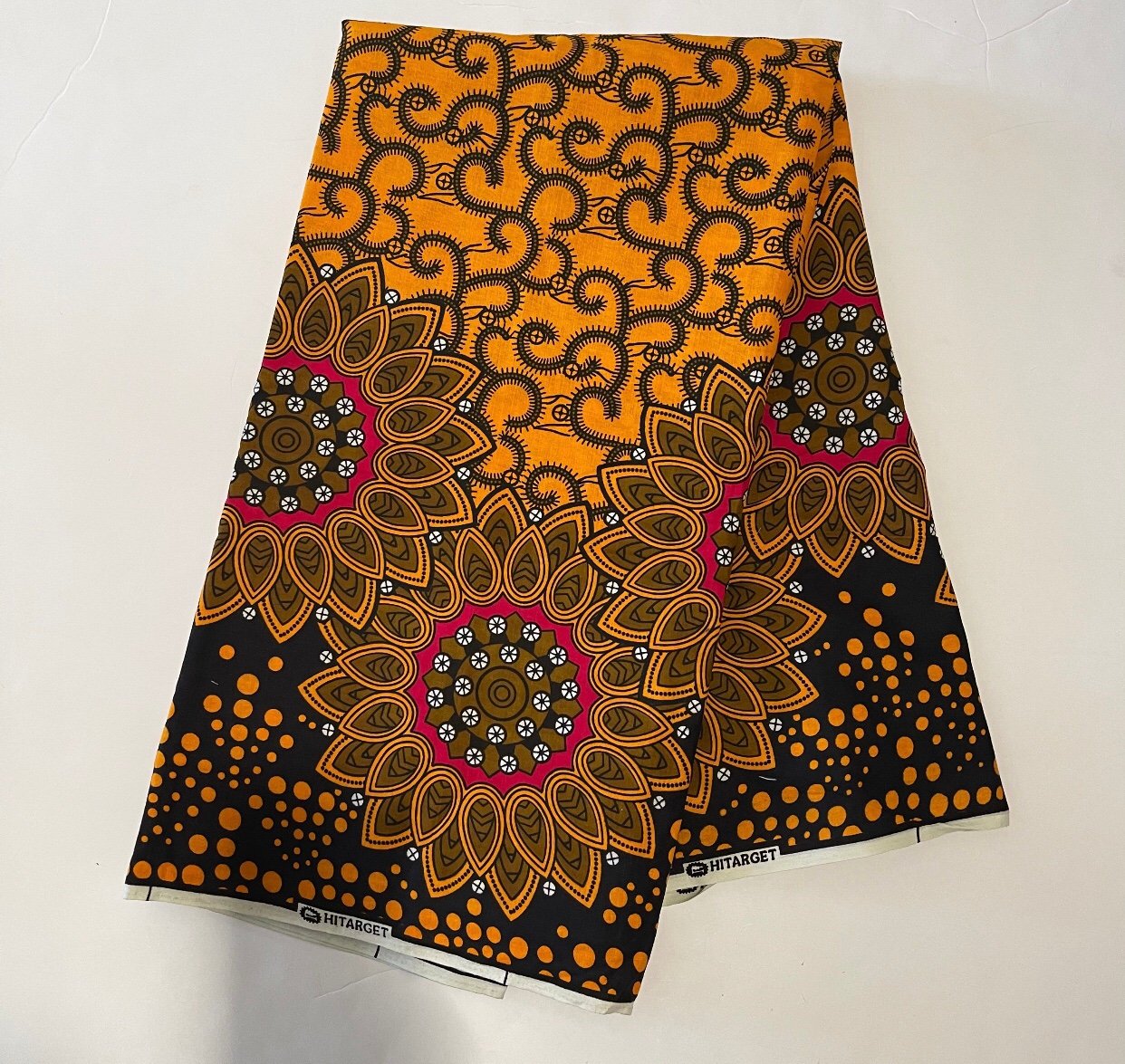 African Print Ankara Floral Print Multicolor Cotton Fabric