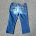 Vintage Y2K Mudd Low Rise No Waistband Whiskered Jean Capris Size 7