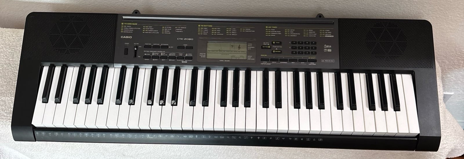 Casio CTK-2080 61-Key Keyboard with Power Supply and manuals