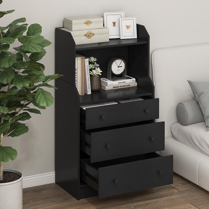 Storage Dresser Chest of Drawers Black