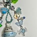 blue tea cup nyan nyan nyanko gotochi strap beaded keychain