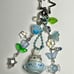 blue tea cup nyan nyan nyanko gotochi strap beaded keychain