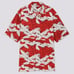 Japanese Crane Print Hawaiian Shirt