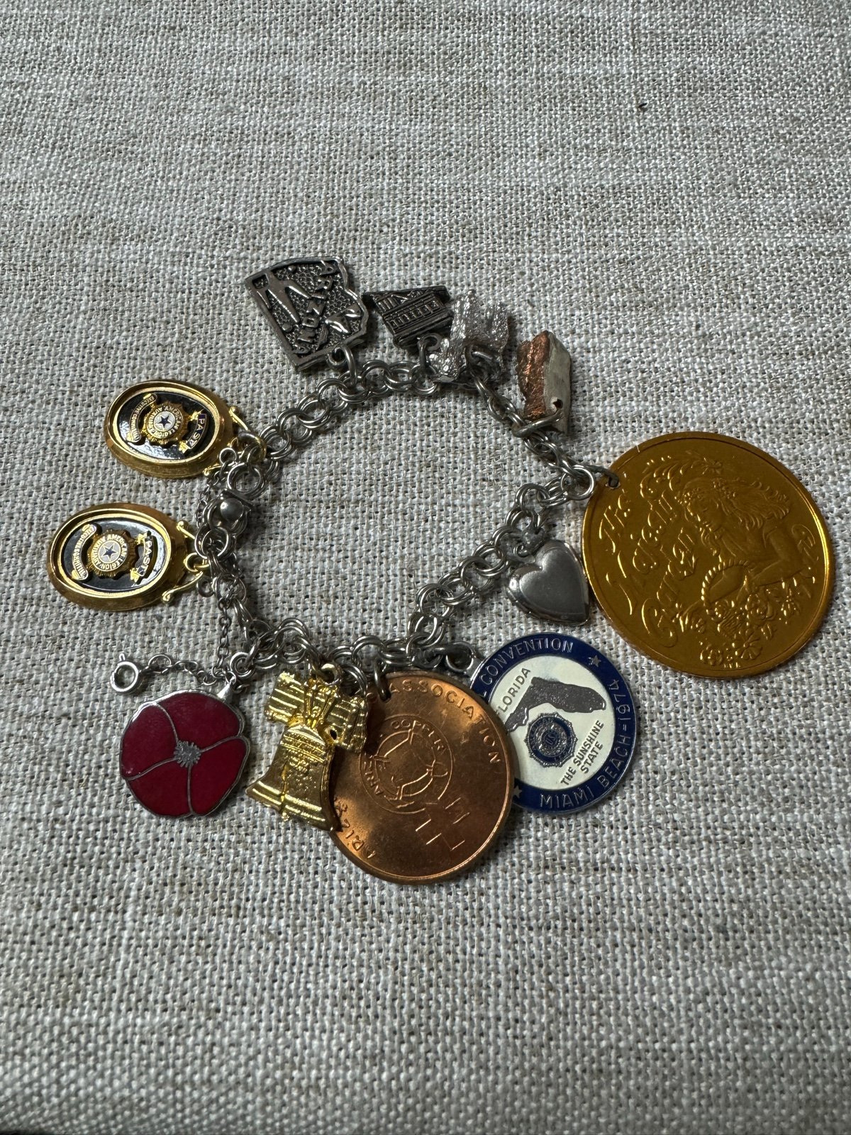 Vintage Sterling silver Charm Bracelet