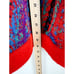 Vintage I.B. Diffusion Knit Cardigan Womens M Red Paisley Sweater Art Western