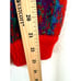 Vintage I.B. Diffusion Knit Cardigan Womens M Red Paisley Sweater Art Western