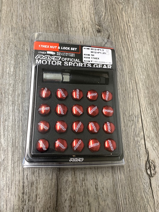 Rays red lug nuts JDM 12x1.5 brand new