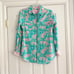 Lilly Pulitzer Resort fit button down 100% Cotton Seahorse Preppy Pink Green
