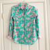 Lilly Pulitzer Resort fit button down 100% Cotton Seahorse Preppy Pink Green