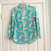 Lilly Pulitzer Resort fit button down 100% Cotton Seahorse Preppy Pink Green