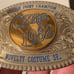 Vintage 1982 Metal Belt Buckle, Silver and Brass, CSHA, High Point Champion