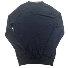 Charles Tyrwhitt 100% Extra Fine Merino Wool Men's Navy V Neck Sweater Large