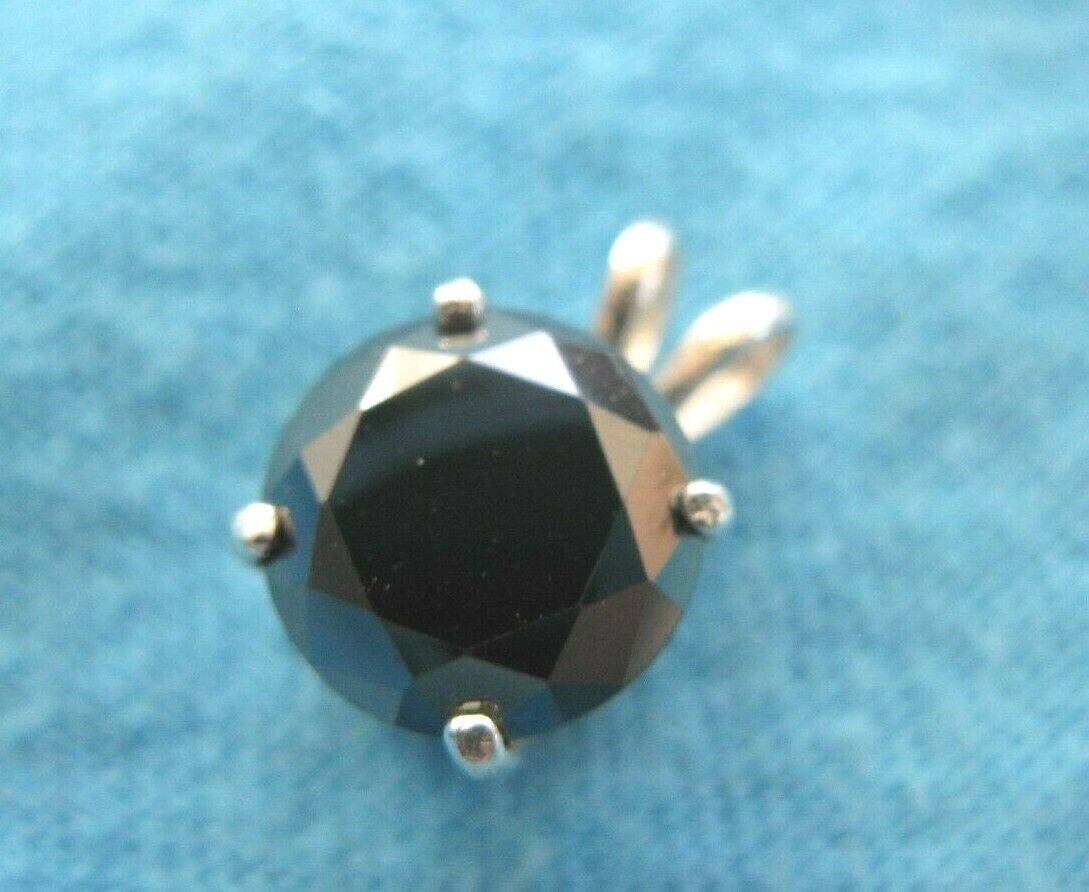 1.96ct BLACK DIAMOND NECKLACE,CERTI FICATE OF AUTHENTICITY,F REE DIAMOND TESTER